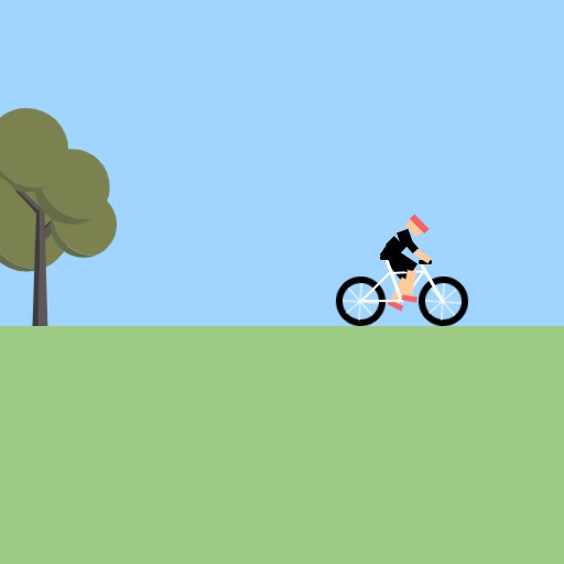 骑自行车鼠标控制坡度互动壁纸