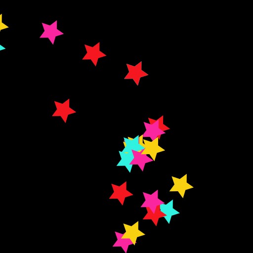 彩色星星跟随互动壁纸