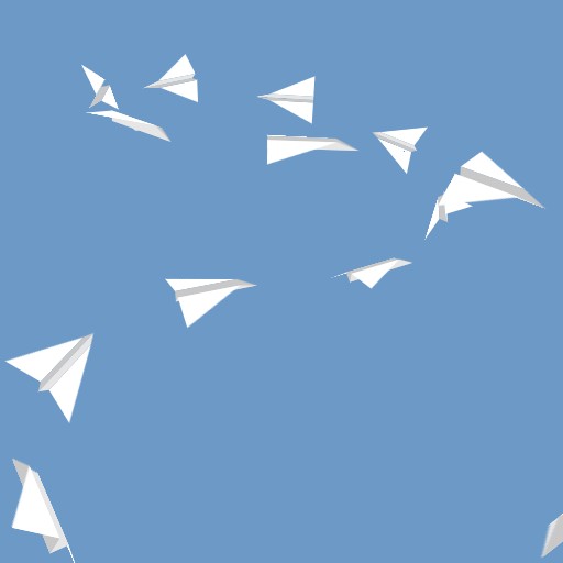 纸飞机跟随鼠标互动壁纸