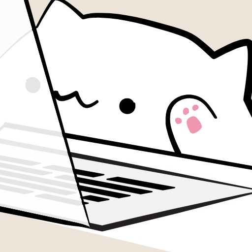 卡通猫敲键盘动态壁纸