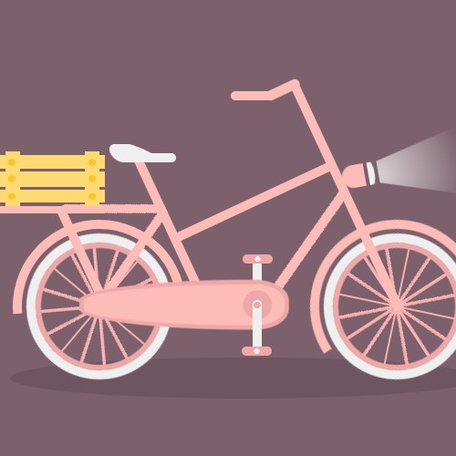 动态卡通自行车